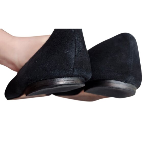 Tory Burch Black Sliver Rhinestone Bow Flats Women Size 8.5 M - Picture 9 of 14